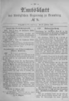Amtsblatt der K&ouml;niglichen Preussischen Regierung zu Bromberg. 1896.02.27 No.9