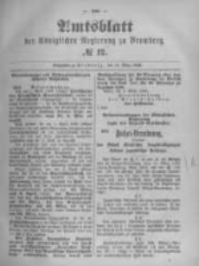 Amtsblatt der K&ouml;niglichen Preussischen Regierung zu Bromberg. 1896.03.19 No.12
