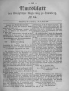Amtsblatt der Königlichen Preussischen Regierung zu Bromberg. 1896.04.09 No.15
