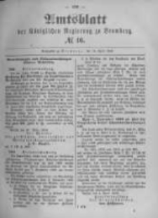 Amtsblatt der Königlichen Preussischen Regierung zu Bromberg. 1896.04.16 No.16