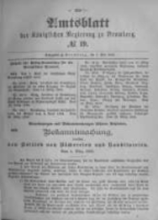 Amtsblatt der K&ouml;niglichen Preussischen Regierung zu Bromberg. 1896.05.07 No.19