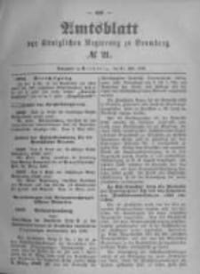 Amtsblatt der Königlichen Preussischen Regierung zu Bromberg. 1896.05.21 No.21
