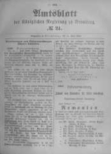 Amtsblatt der Königlichen Preussischen Regierung zu Bromberg. 1896.06.11 No.24