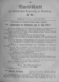 Amtsblatt der K&ouml;niglichen Preussischen Regierung zu Bromberg. 1896.06.18 No.25