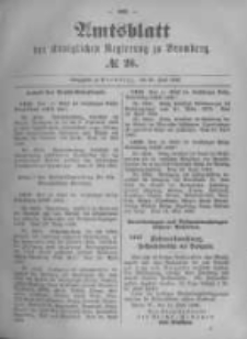 Amtsblatt der K&ouml;niglichen Preussischen Regierung zu Bromberg. 1896.06.25 No.26