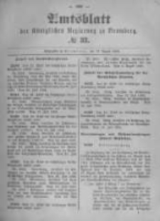 Amtsblatt der K&ouml;niglichen Preussischen Regierung zu Bromberg. 1896.08.13 No.33