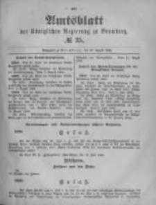 Amtsblatt der Königlichen Preussischen Regierung zu Bromberg. 1896.08.27 No.35