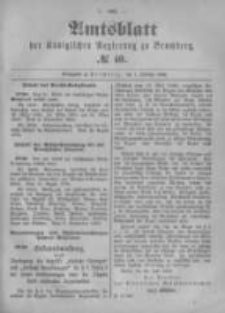 Amtsblatt der Königlichen Preussischen Regierung zu Bromberg. 1896.10.01 No.40