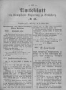 Amtsblatt der K&ouml;niglichen Preussischen Regierung zu Bromberg. 1896.10.08 No.41