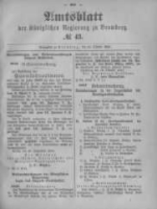 Amtsblatt der K&ouml;niglichen Preussischen Regierung zu Bromberg. 1896.10.22 No.43