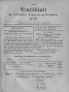 Amtsblatt der Königlichen Preussischen Regierung zu Bromberg. 1896.11.05 No.45