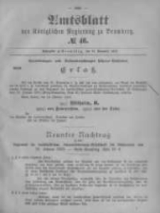 Amtsblatt der Königlichen Preussischen Regierung zu Bromberg. 1896.11.12 No.46