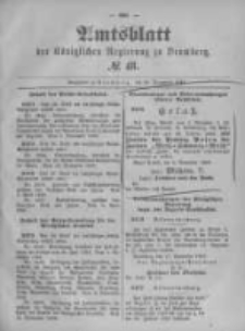 Amtsblatt der K&ouml;niglichen Preussischen Regierung zu Bromberg. 1896.11.26 No.48