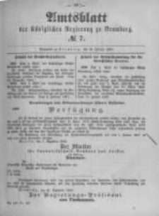 Amtsblatt der Königlichen Preussischen Regierung zu Bromberg. 1897.02.18 No.7