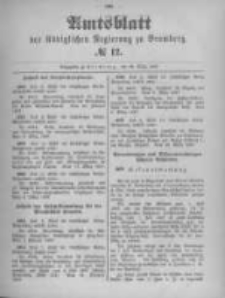 Amtsblatt der Königlichen Preussischen Regierung zu Bromberg. 1897.03.25 No.12