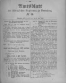 Amtsblatt der Königlichen Preussischen Regierung zu Bromberg. 1897.04.08 No.14