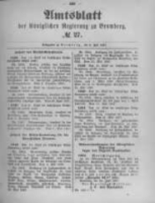 Amtsblatt der Königlichen Preussischen Regierung zu Bromberg. 1897.07.08 No.27