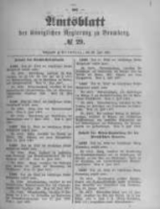 Amtsblatt der Königlichen Preussischen Regierung zu Bromberg. 1897.07.22 No.29