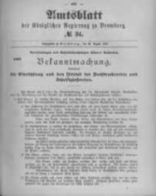 Amtsblatt der Königlichen Preussischen Regierung zu Bromberg. 1897.08.26 No.34