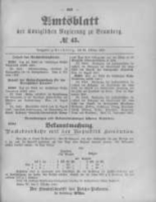 Amtsblatt der Königlichen Preussischen Regierung zu Bromberg. 1897.10.28 No.43