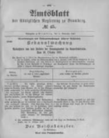 Amtsblatt der Königlichen Preussischen Regierung zu Bromberg. 1897.11.11 No.45