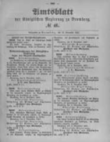 Amtsblatt der Königlichen Preussischen Regierung zu Bromberg. 1897.11.18 No.46