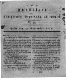 Amtsblatt der Königlichen Regierung zu Posen. 1818.09.15 Nro.37