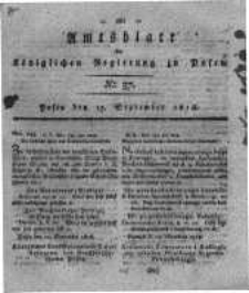 Amtsblatt der Königlichen Regierung zu Posen. 1818.09.15 Nro.37