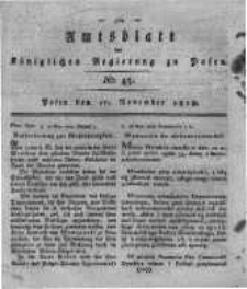 Amtsblatt der Königlichen Regierung zu Posen. 1818.11.10 Nro.45