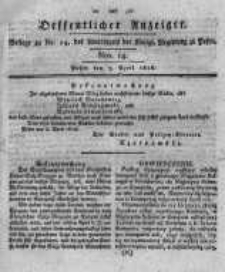 Oeffentlicher Anzeiger. 1818.04.07 Nro.14