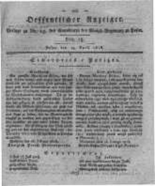 Oeffentlicher Anzeiger. 1818.04.14 Nro.15