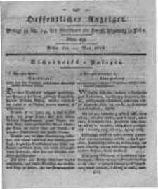Oeffentlicher Anzeiger. 1818.05.12 Nro.19
