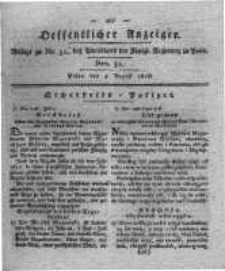 Oeffentlicher Anzeiger. 1818.08.04 Nro.31