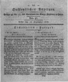 Oeffentlicher Anzeiger. 1818.09.15 Nro.37