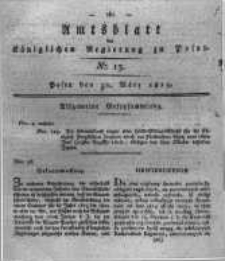 Amtsblatt der Königlichen Regierung zu Posen. 1819.03.30 Nro.13