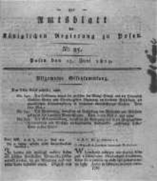 Amtsblatt der Königlichen Regierung zu Posen. 1819.06.15 Nro.25