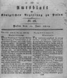 Amtsblatt der K&ouml;niglichen Regierung zu Posen. 1819.06.22 Nro.26