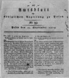 Amtsblatt der Königlichen Regierung zu Posen. 1819.09.21 Nro.39