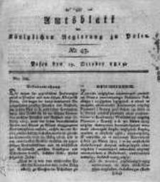 Amtsblatt der Königlichen Regierung zu Posen. 1819.10.19 Nro.43