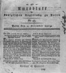 Amtsblatt der Königlichen Regierung zu Posen. 1819.11.02 Nro.45