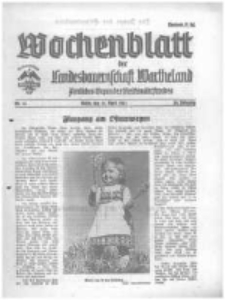 Wochenblatt der Landesbauernschaft Wartheland: amtliches Organ des Reichsnährstandes. 1941.04.12 Jg.39 nr15