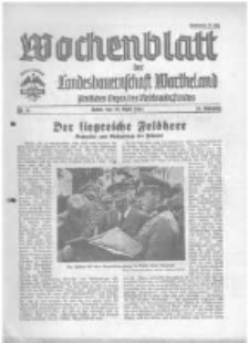 Wochenblatt der Landesbauernschaft Wartheland: amtliches Organ des Reichsnährstandes. 1941.04.19 Jg.39 nr16