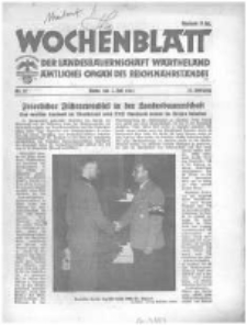 Wochenblatt der Landesbauernschaft Wartheland: amtliches Organ des Reichsnährstandes. 1941.07.05 Jg.39 nr27