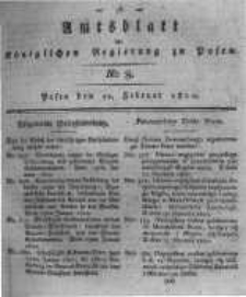 Amtsblatt der Königlichen Regierung zu Posen. 1820.02.22 Nro.8