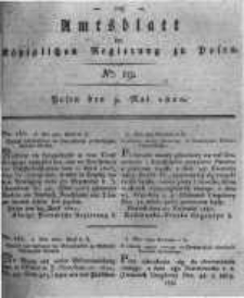 Amtsblatt der Königlichen Regierung zu Posen. 1820.05.09 Nro.19