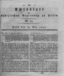 Amtsblatt der Königlichen Regierung zu Posen. 1820.05.23 Nro.21
