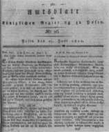 Amtsblatt der Königlichen Regierung zu Posen. 1820.06.27 Nro.26