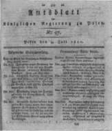 Amtsblatt der K&ouml;niglichen Regierung zu Posen. 1820.07.04 Nro.27
