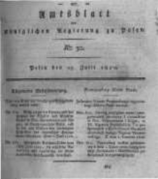Amtsblatt der Königlichen Regierung zu Posen. 1820.07.25 Nro.30
