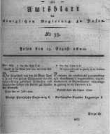 Amtsblatt der Königlichen Regierung zu Posen. 1820.08.15 Nro.33